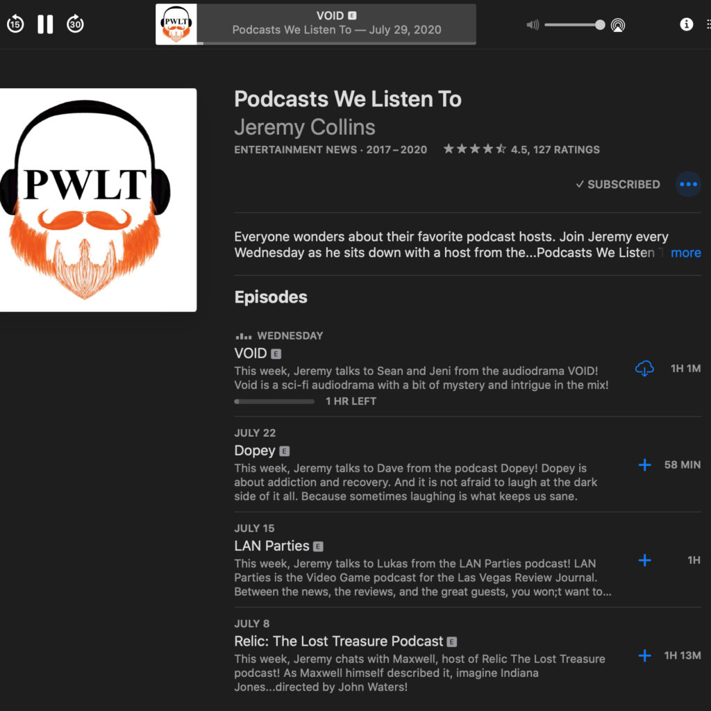 Podcasts We Listen To on Apple Podcasts