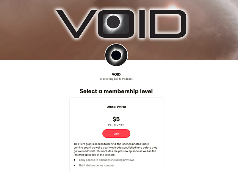 VOID Patreon Page