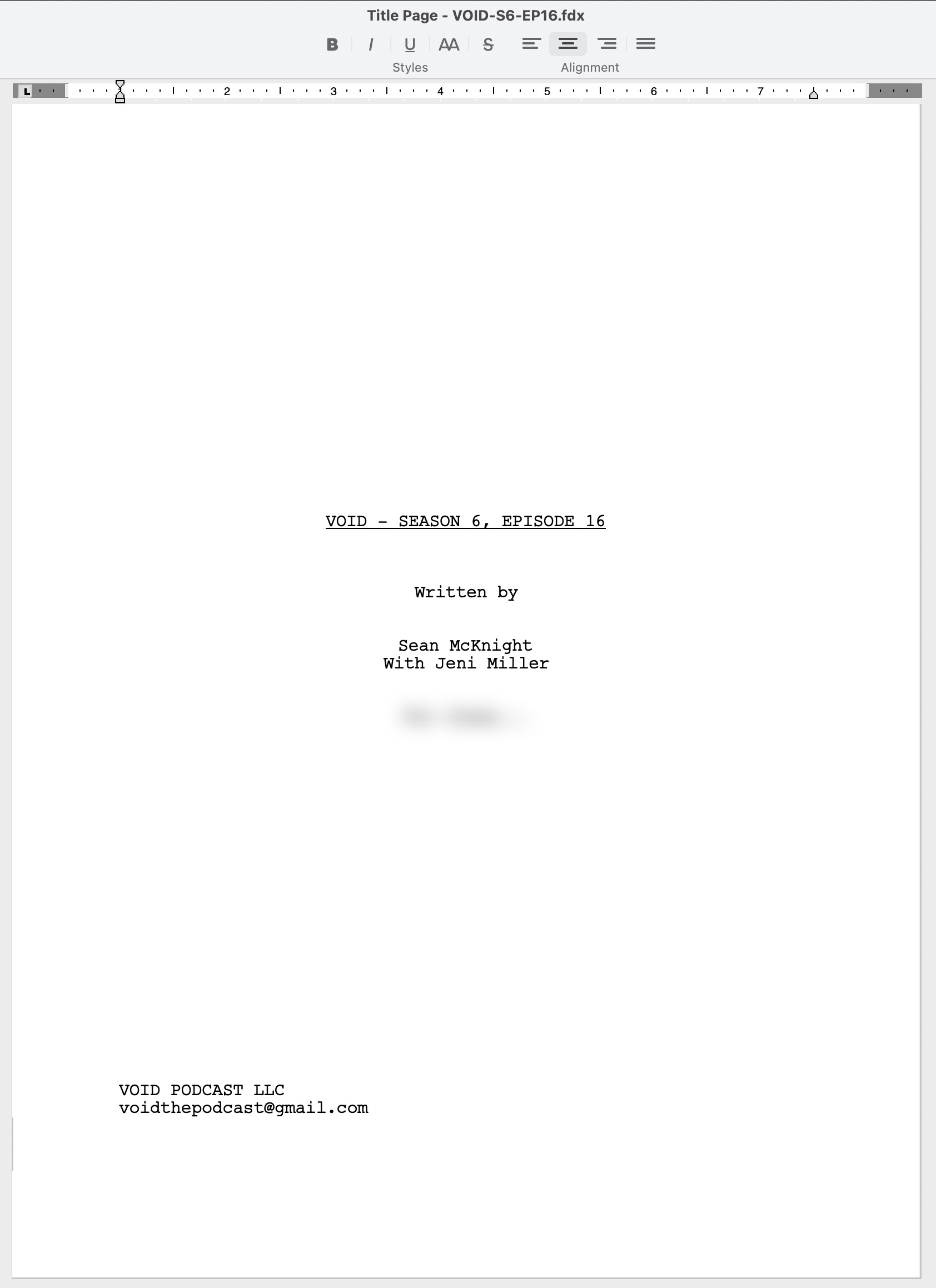 Season 6 Title Page